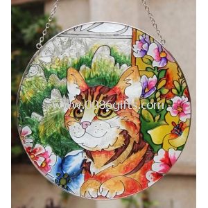 رنگ آمیزی شیشه ای suncatcher مخاطرات باغ تزئینی