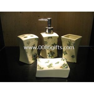 Under glazed color Ceramic Bath Accessories bathroom sets for a beautiful bathroom
