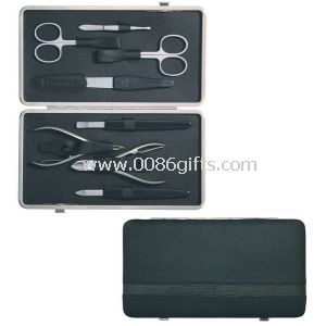 Changing color manicure set in PU pouch