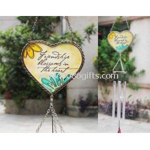 Friendship in Heart shape Stained Glass Suncatcher