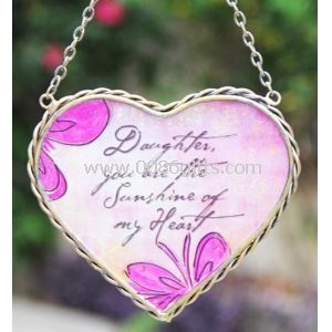 Unqiue design heart shape Stained Glass Suncatcher