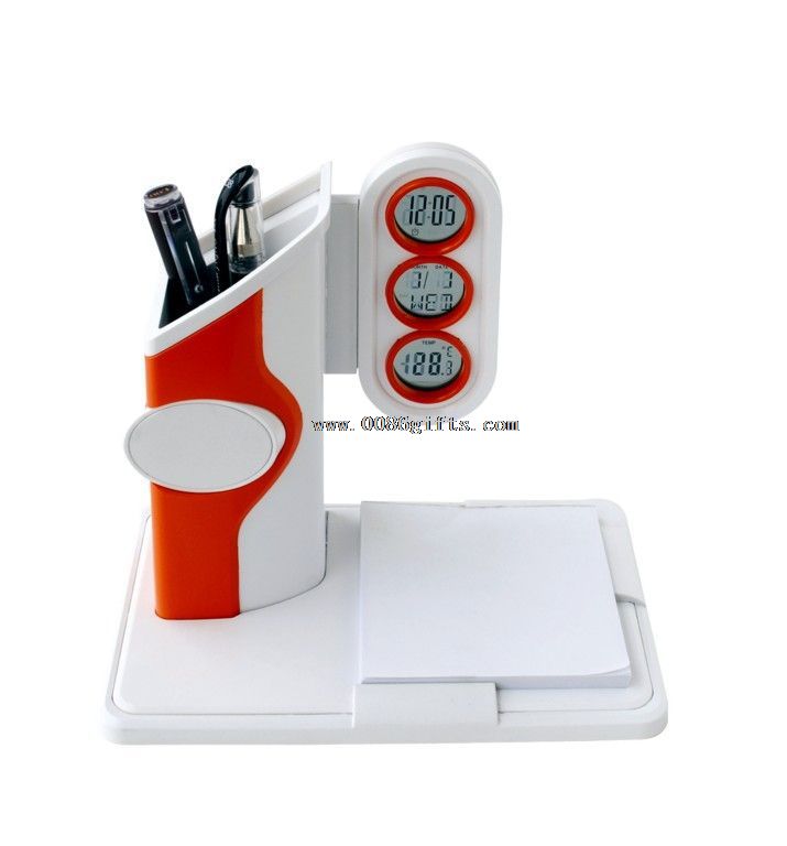 3 in 1 multi l lcd pen holder with digital calendar clock