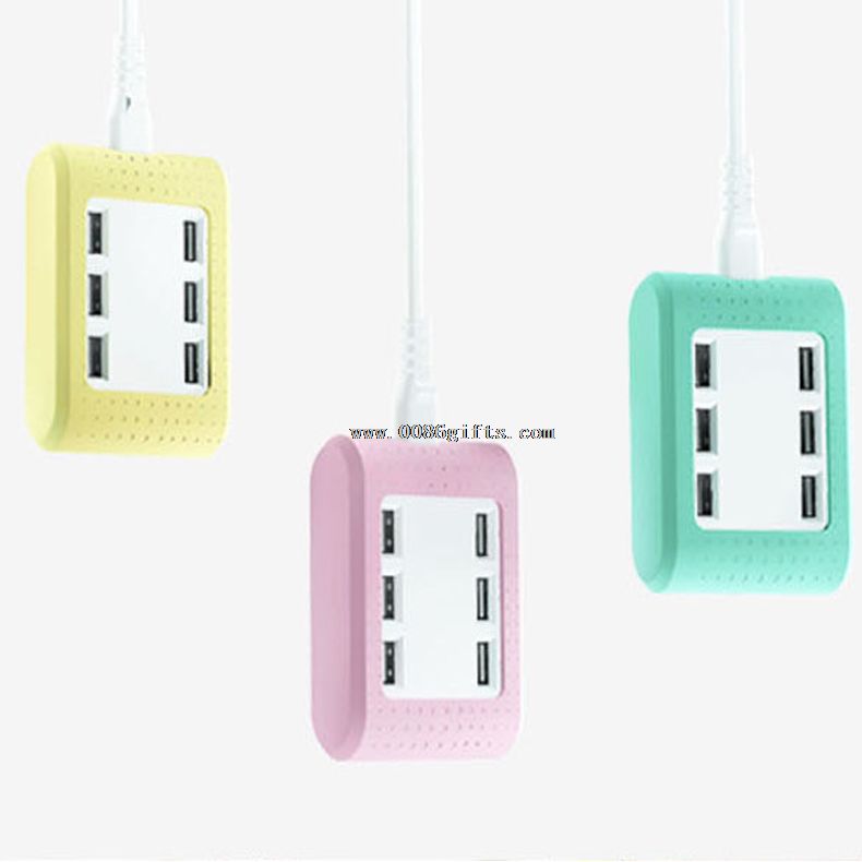 6 liman masaüstü USB hub şarj