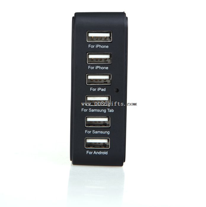 6 port USB-laturi