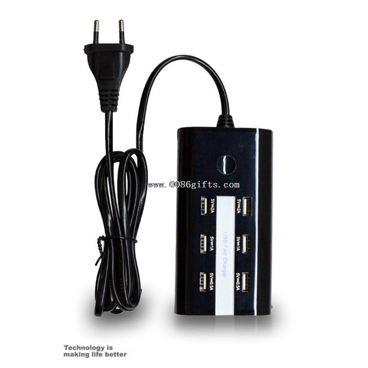 6 Port USB Desktop Rapid Charger