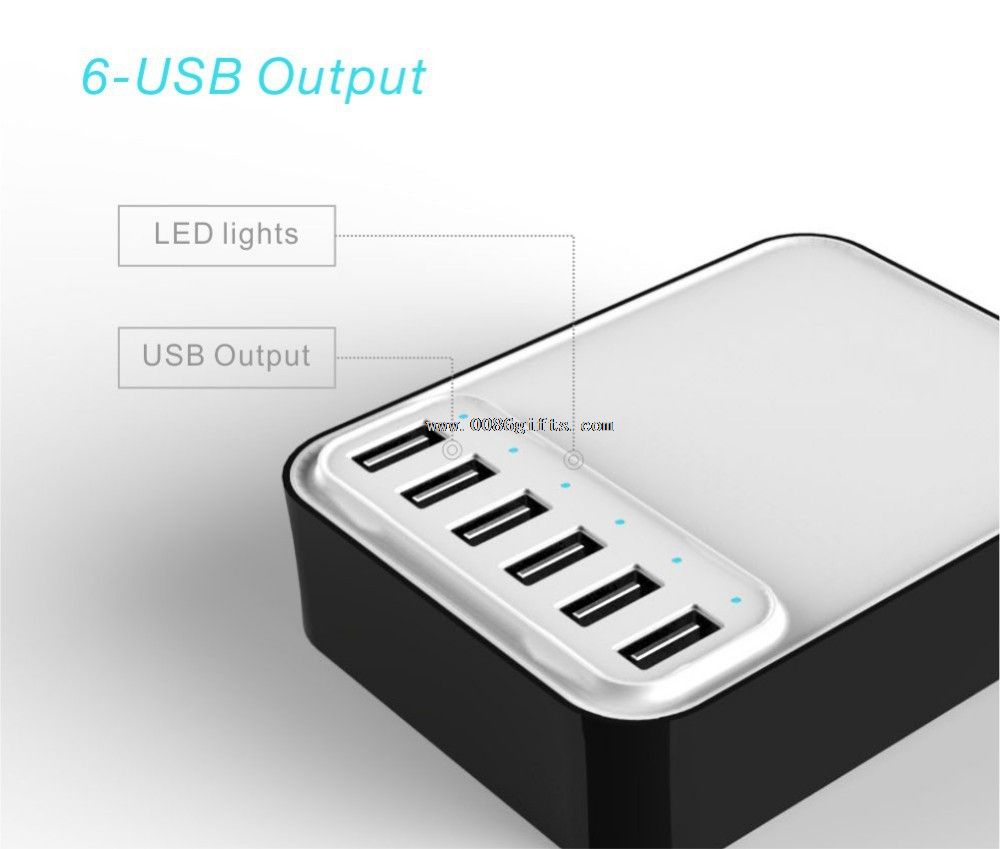 6 ports micro usb travel charger
