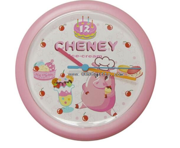 8 inch childrens plastic cartoon wall clock