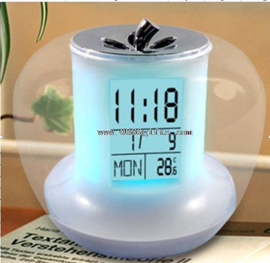 Apple shape nature sound alarm digital talking clock