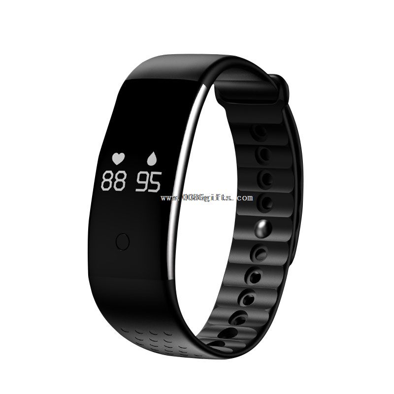 Blod ilt skærm bluetooth 4.0 0.66 OLED display sundhed armbånd med puls rate monitor