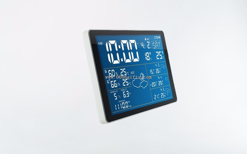 Relógio digital Bluetooth com estação meteorológica