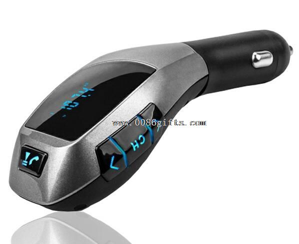Bluetooth fm transmitter with caller id USB car charger 5V 2A