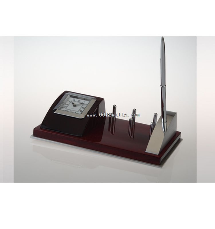 Messing & antiken Holztisch Clock