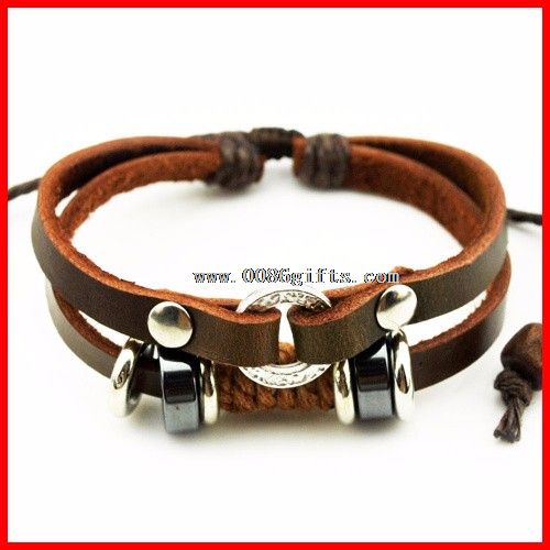 Braune Cord-Lederarmband