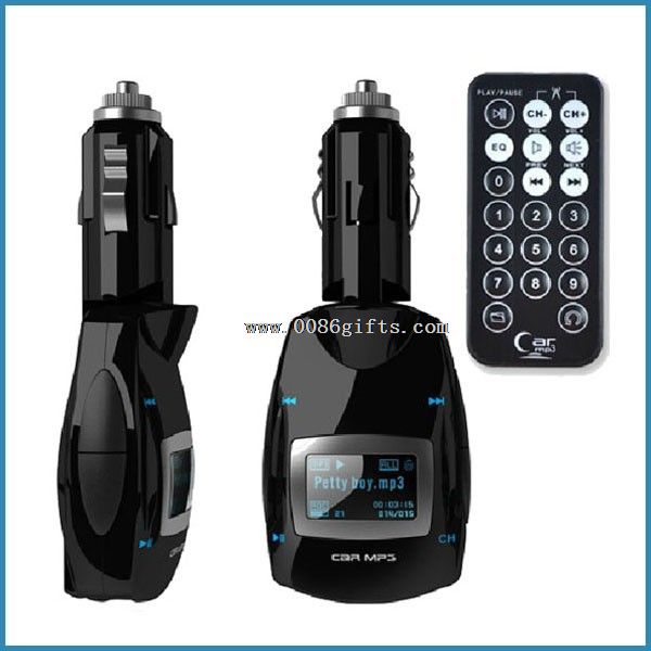 Car cigarette lighter mp3 player transmitter fm