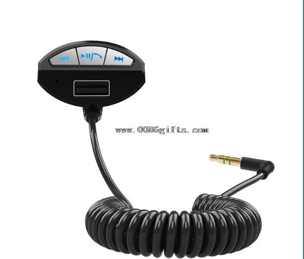 Håndfri Bluetooth AUX Stereo Audio Receiver biladapter