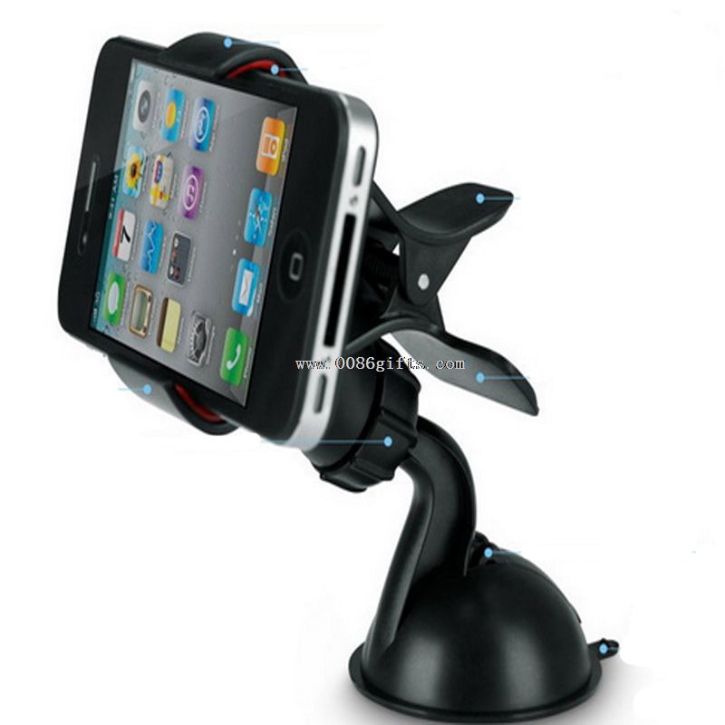 Cell phone car holder with suction cup
