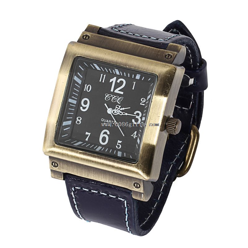 Montres à Quartz cadran classique hommes Square