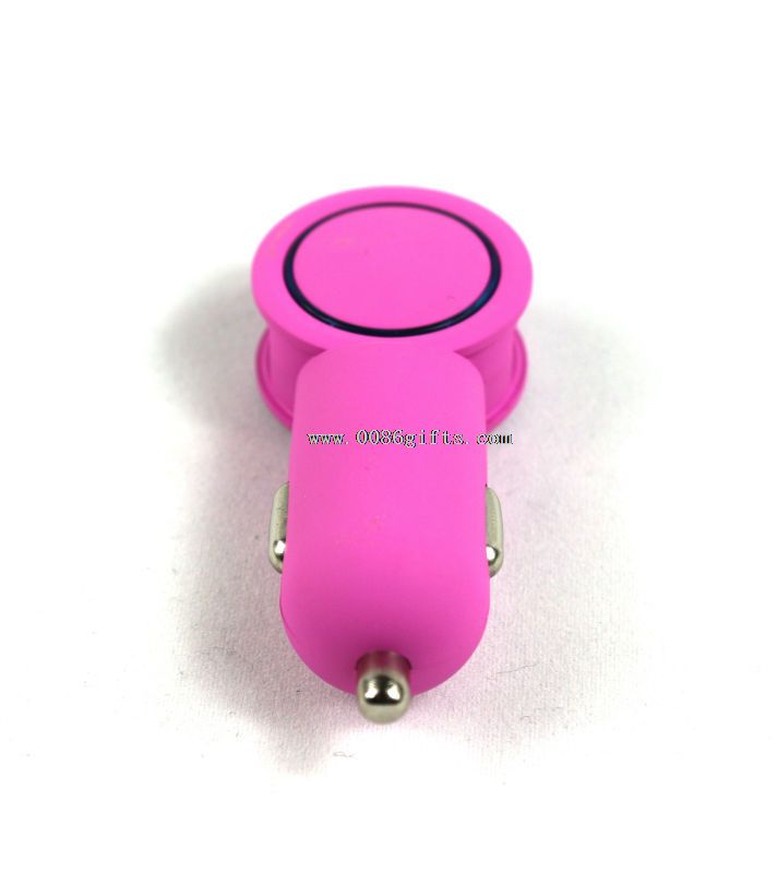 Colorful dual port car usb charger