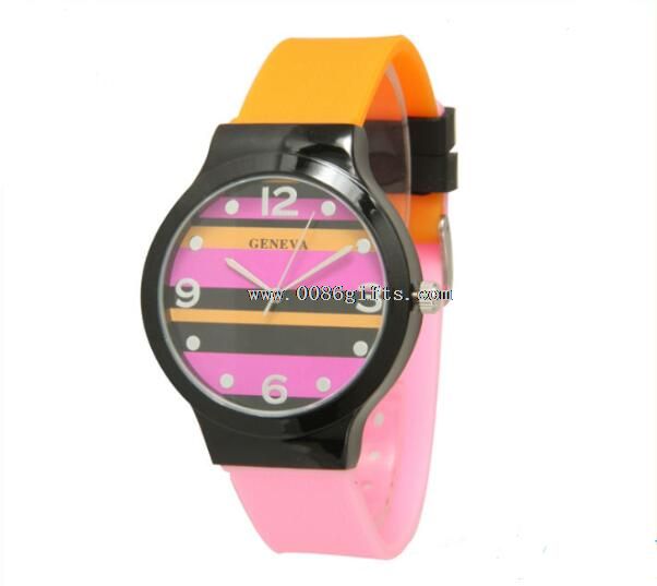 Colorful silicone watch