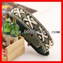 Cotton Rope Braided Leather Bracelet