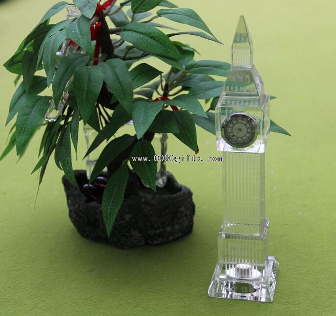 Crystal desk clock