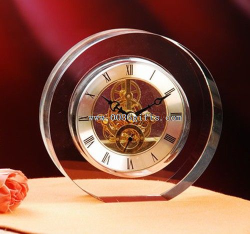 Reloj digital de escritorio de cristal