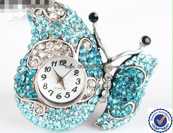 Crystal water resistant ring watch