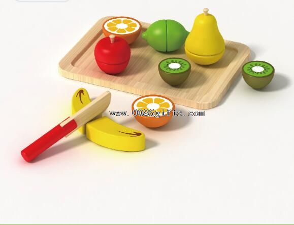 Juguete set de cocina de madera de corte