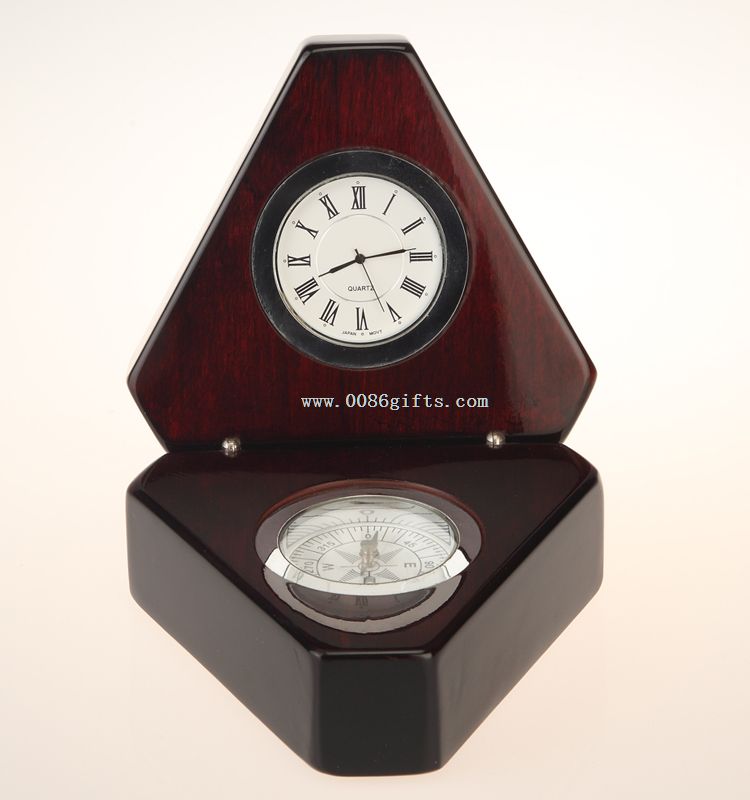zegar na biurko z kompasem