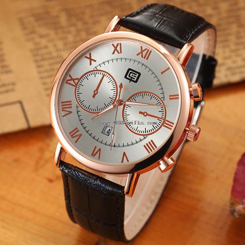 de último minuto en genuino cuero watch de men