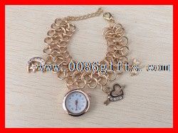DIY Charm Lady Watch with Gold Chain
