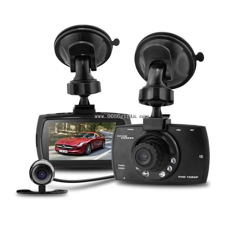 Dual lens H.264 Car DVR camera black box