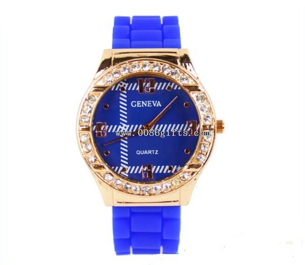 Fashion diamante silicone watch