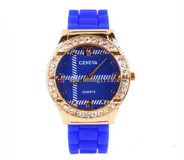 Reloj de silicona de moda diamante