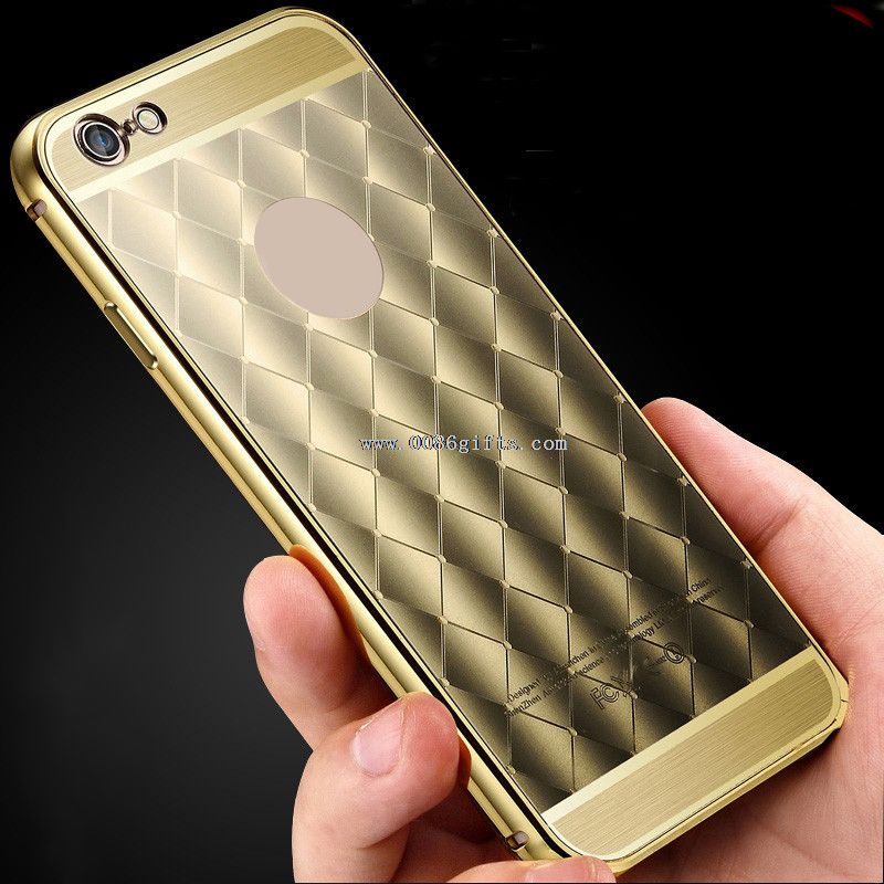 Untuk iPhone sampul kasus bemper logam emas