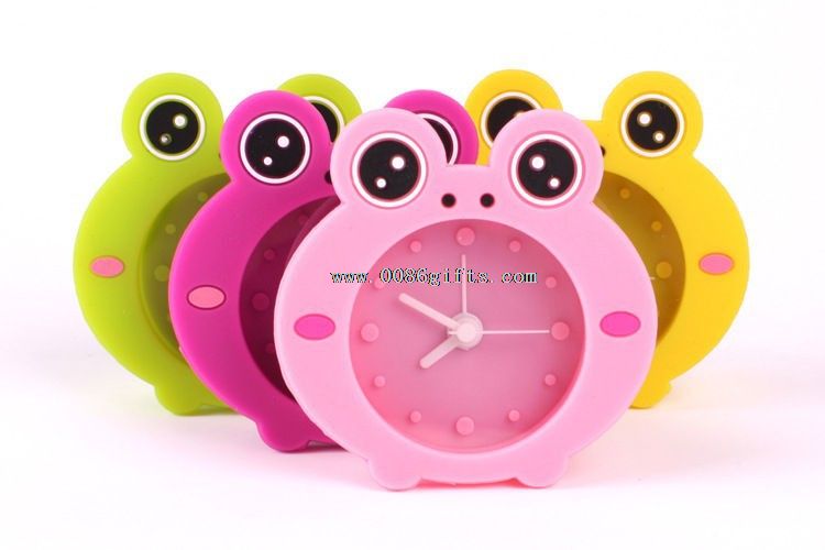 Frog shaped silicone clock