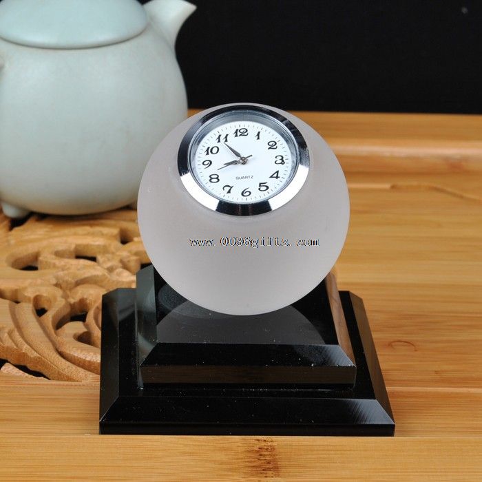 horloge de bureau verre cristal