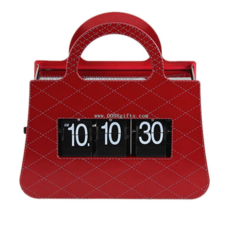 Handbag Flip Clock Nice Table Clock