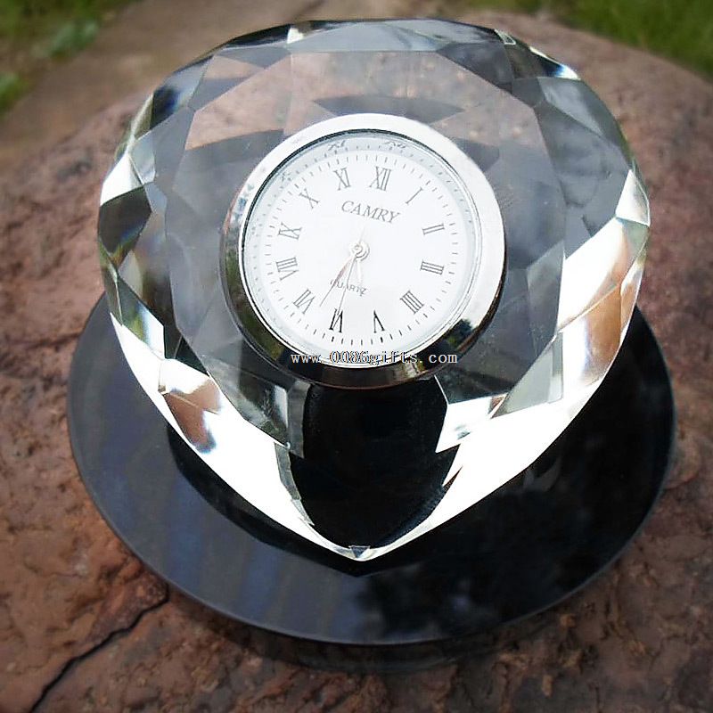 heart shape crystal desk Clock