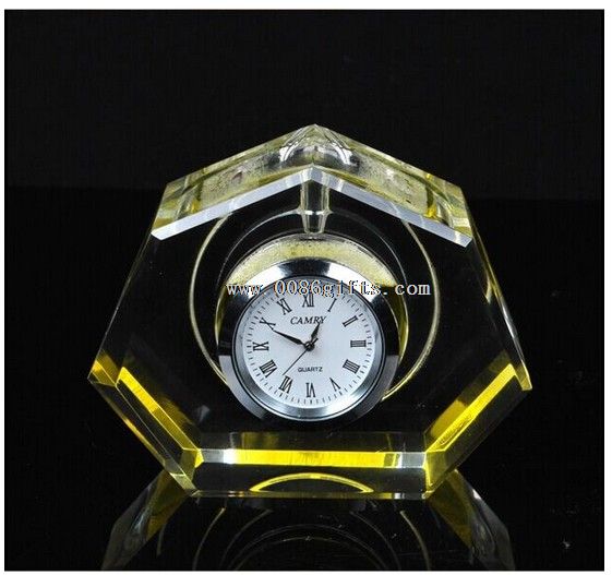 Large crystal desk clock