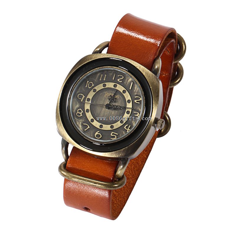 leather band custom logo watches