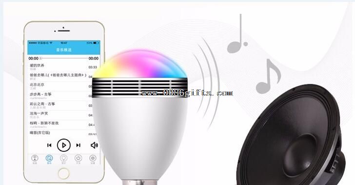 LED Bulb pembicara dengan 3 in 1 satu APP kontrol tiga lampu