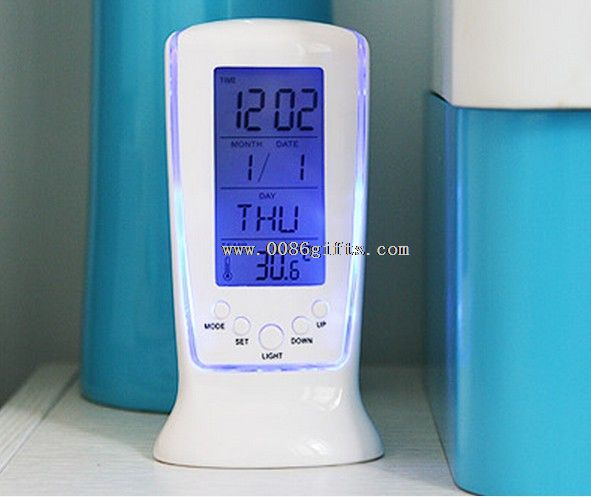 Led digital display desk calendar alarm clock