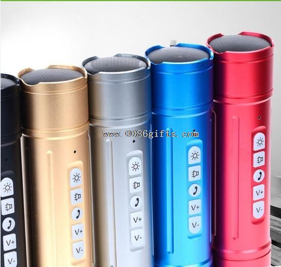 LED Taschenlampe Bluetooth Lautsprecher Powerbank