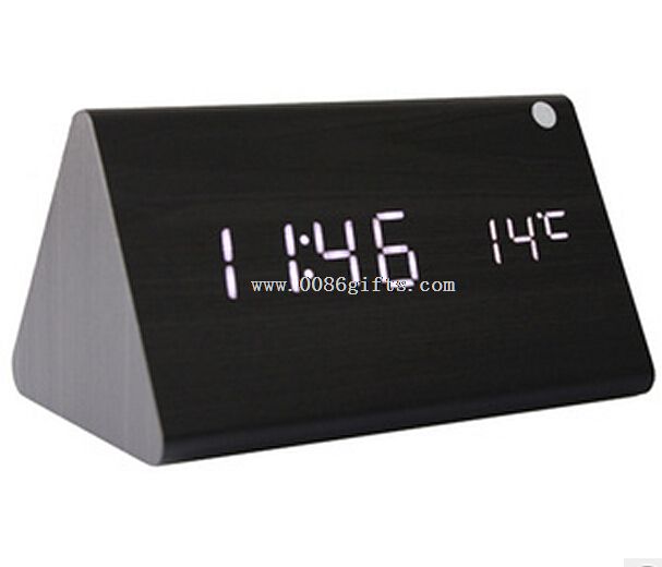 Led wood digital clock