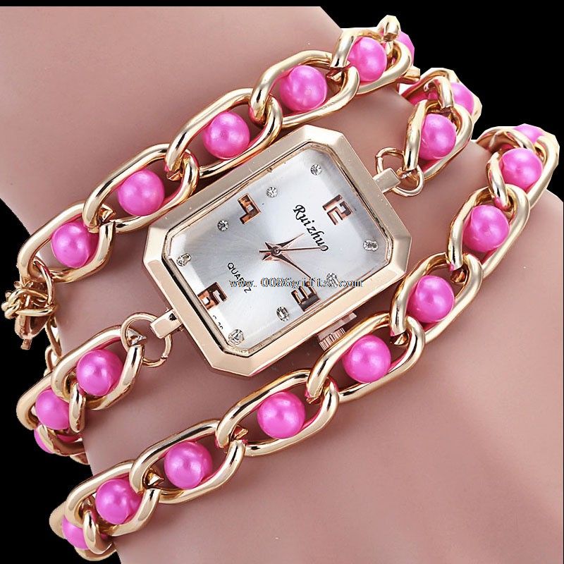 Long Pearl Chain Quartz Watch