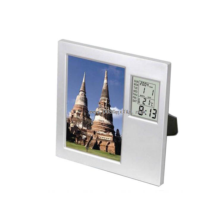 Wanduhr Metall Photo Frame