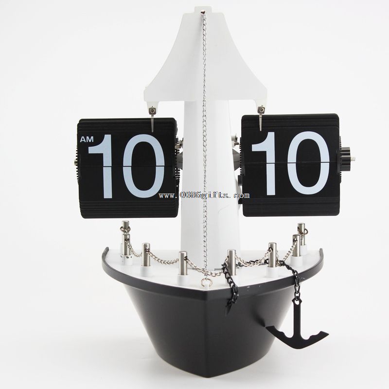 Metal ship flip clock