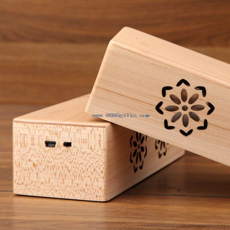 Mini bluetooth wooden speaker