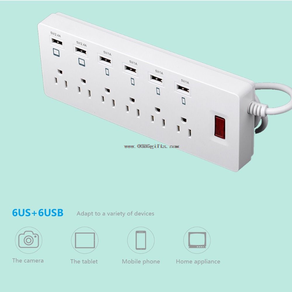 Multi Plug makt overspenningsvern USB